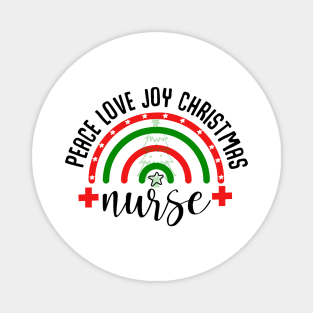 Peace love joy christmas nurse Magnet